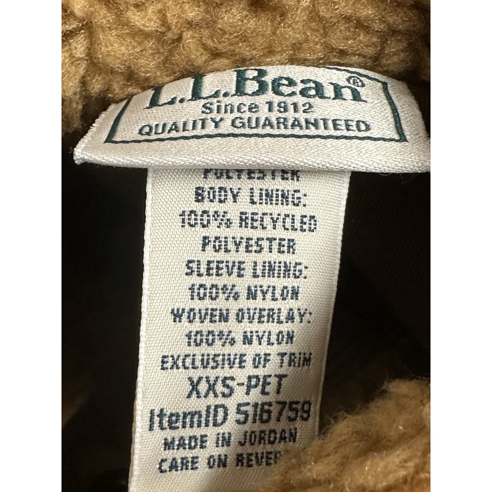 LL Bean Women's Bean's Sherpa Fleece Jacket XXS Petite - Picture 4 of 8